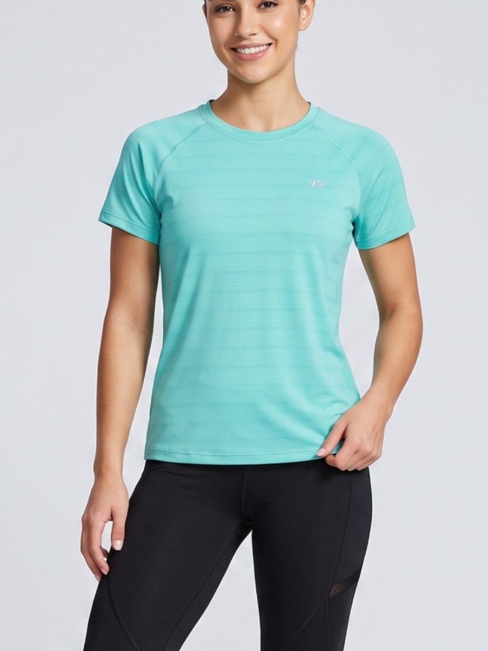 NWT | Angel Season Mint Green Micro-Perforated Performance Tee | Raglan | S